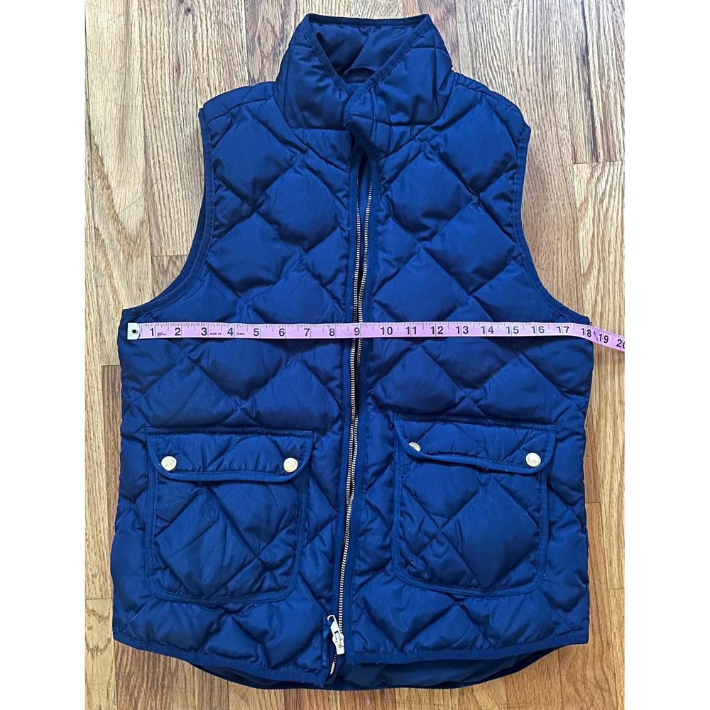 Woolrich Down Vest Womens M Navy Filled Medium Blue Diamond Quilted Puffer Vest - Picture 11 of 11